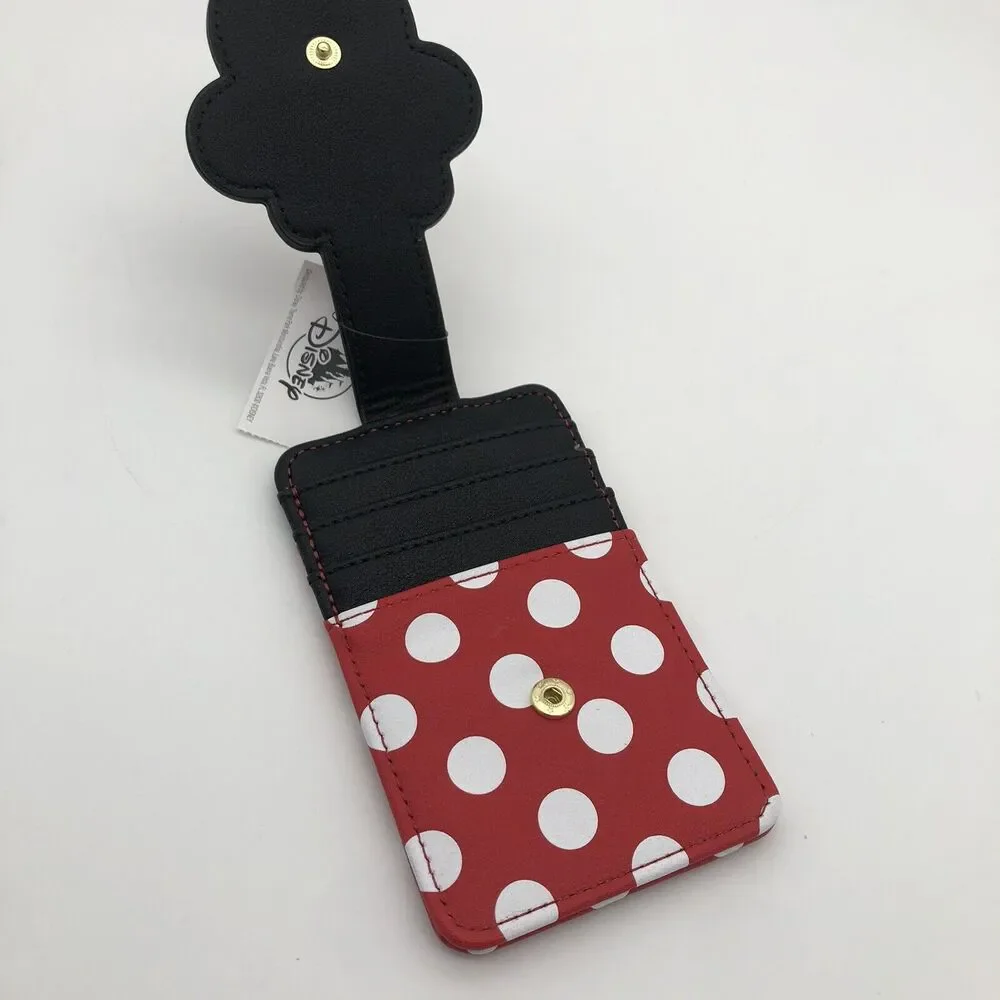 Disney Parks Wallet Minnie Mouse Slim ID Cardholder Gold Silhouette Dots & Bow